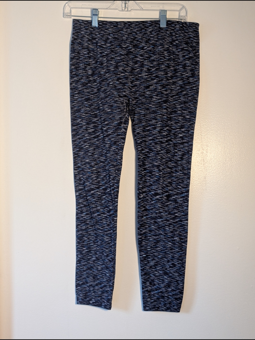 Lucky Brand Blue and Black Space-Dye Leggings
